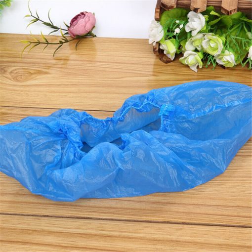 wholesale cleanroom protection blue biodegradable plastic waterproof disposable pe cpe safety shoe cover 01-05